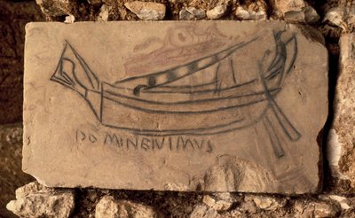Drawing of a pilgrim ship dating from the fourth century by Unbekannt Unbekannt